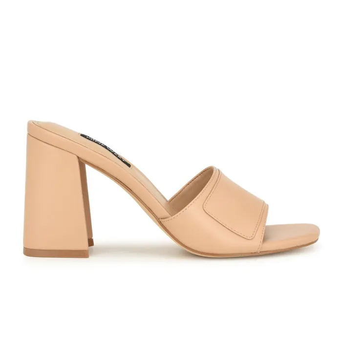 Iriss Slide Sandals Warm Blush Women Nine West Heeled