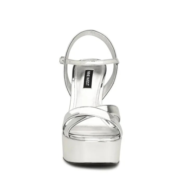 Iriv Platform Sandals Silver Women Nine West Dress Iriv Platform Sandals Silver Women Nine West Dress
