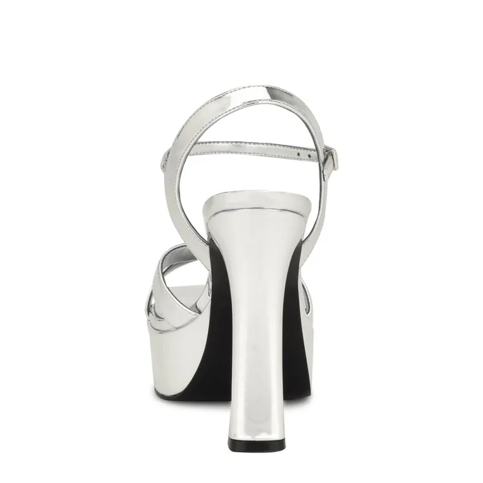 Iriv Platform Sandals Silver Women Nine West Dress Iriv Platform Sandals Silver Women Nine West Dress