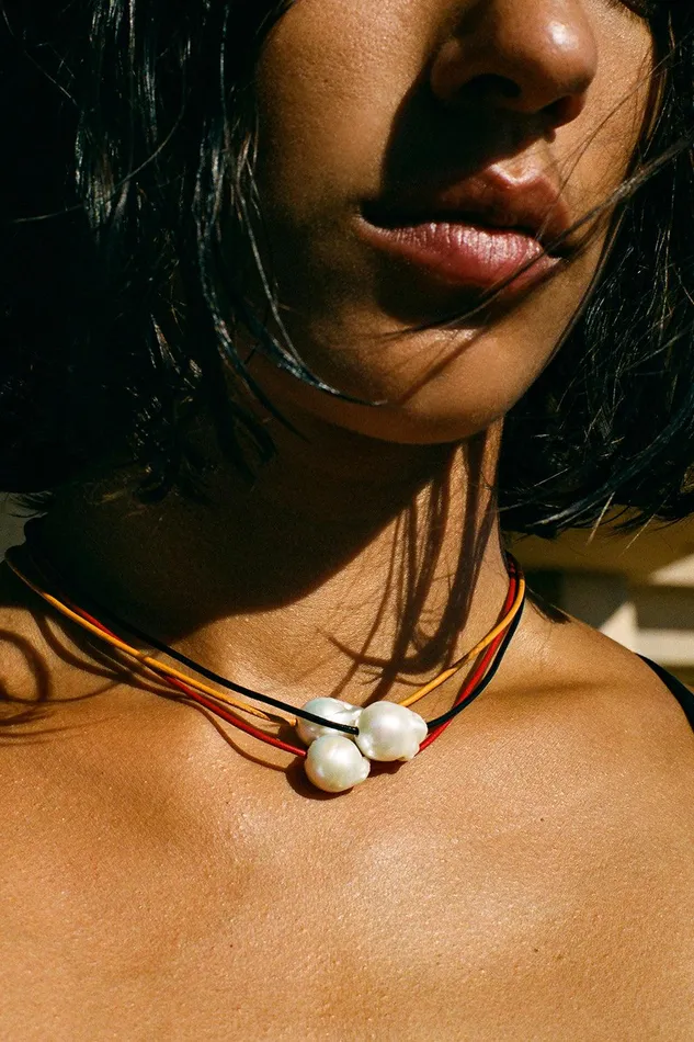 Isla Pearl Necklace Red Women Chan Luu Necklaces