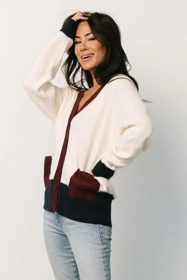 Jax Cardigan Cream Multi Women Baltic Born Cardigans Jax Cardigan Cream Multi Women Baltic Born Cardigans