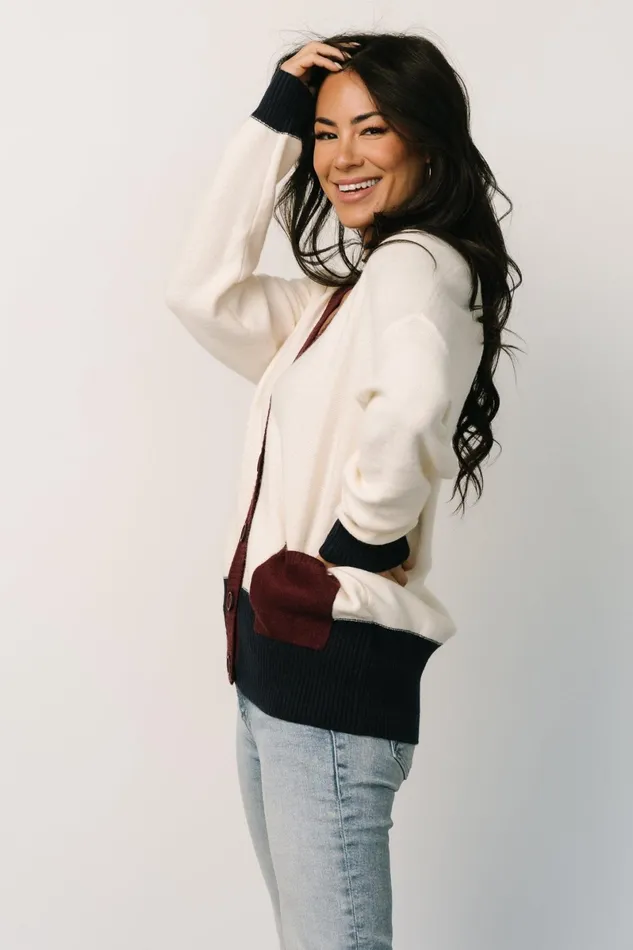 Jax Cardigan Cream Multi Women Baltic Born Cardigans Jax Cardigan Cream Multi Women Baltic Born Cardigans