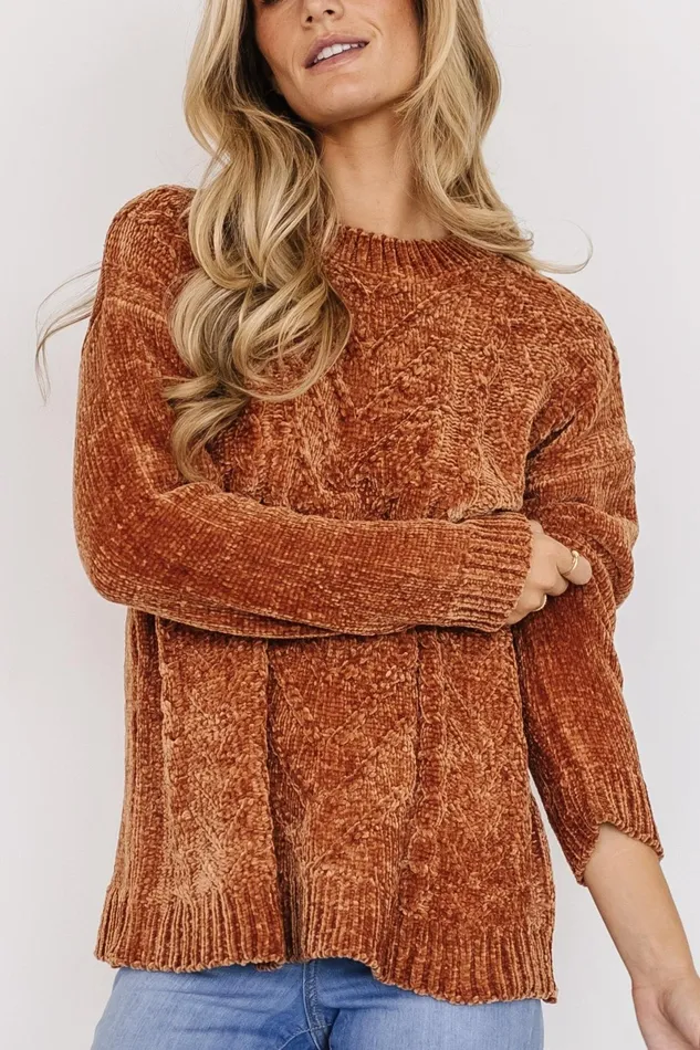 Jillian Knit Sweater Copper Women Baltic Born Sweaters Jillian Knit Sweater Copper Women Baltic Born Sweaters