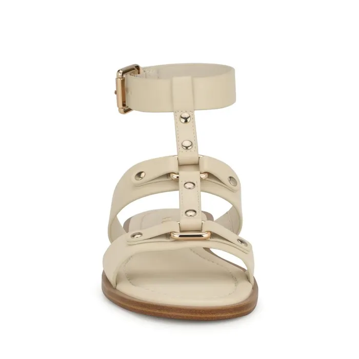 Jouise Ankle Strap Flat Sandals Ivory Women Nine West Flats Jouise Ankle Strap Flat Sandals Ivory Women Nine West Flats