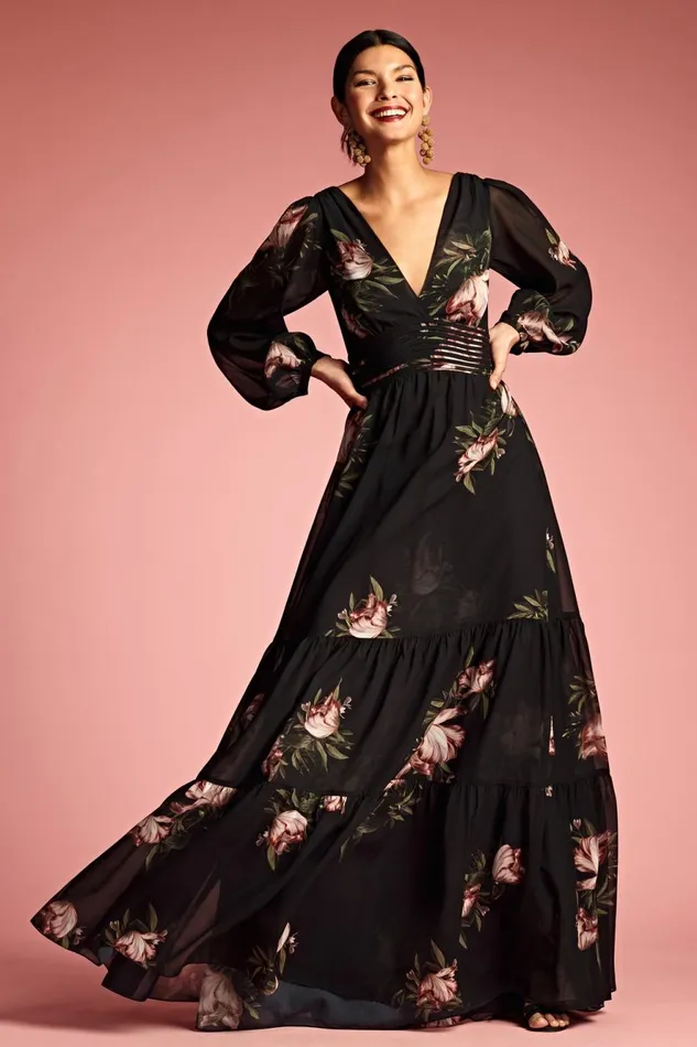Jules Gown 8211 Noir Blossom Women Sachin and Babi Covered