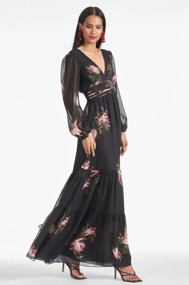 Jules Gown 8211 Noir Blossom Women Sachin and Babi Covered