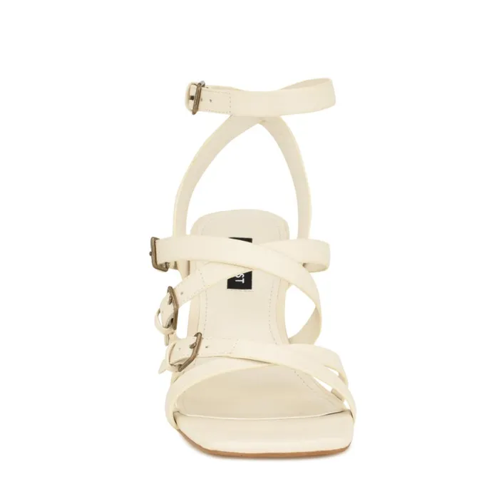Karrly Ankle Strap Heeled Sandals Ivory Women Nine West Dress Karrly Ankle Strap Heeled Sandals Ivory Women Nine West Dress