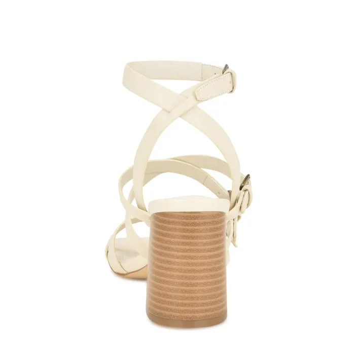 Karrly Ankle Strap Heeled Sandals Ivory Women Nine West Dress Karrly Ankle Strap Heeled Sandals Ivory Women Nine West Dress