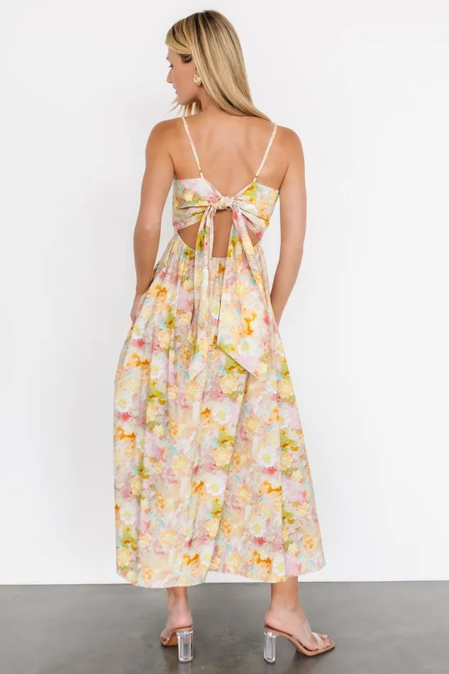Katalina Back Tie Midi Dress Pastel Multi Women Baltic Born Midi Dresses Katalina Back Tie Midi Dress Pastel Multi Women Baltic Born Midi Dresses