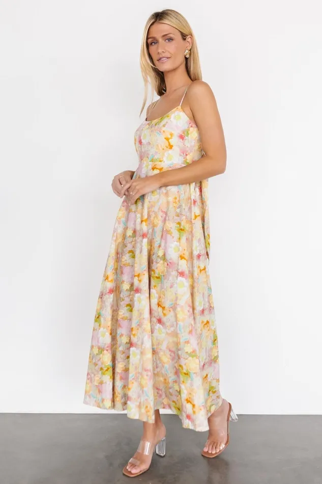 Katalina Back Tie Midi Dress Pastel Multi Women Baltic Born Midi Dresses Katalina Back Tie Midi Dress Pastel Multi Women Baltic Born Midi Dresses