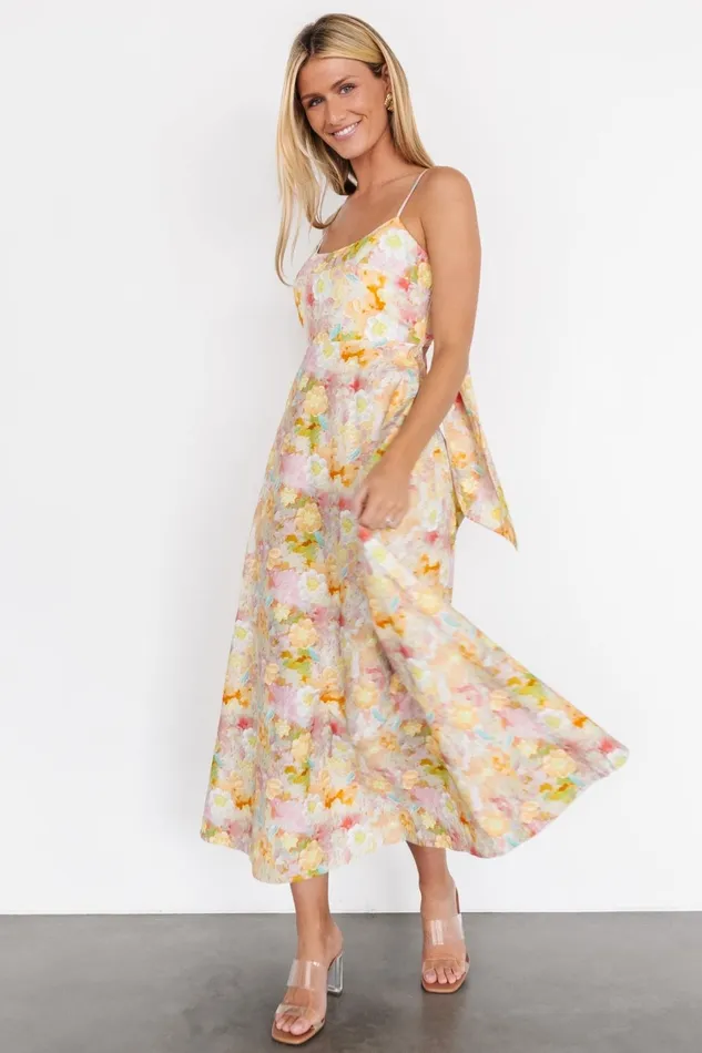 Katalina Back Tie Midi Dress Pastel Multi Women Baltic Born Midi Dresses Katalina Back Tie Midi Dress Pastel Multi Women Baltic Born Midi Dresses