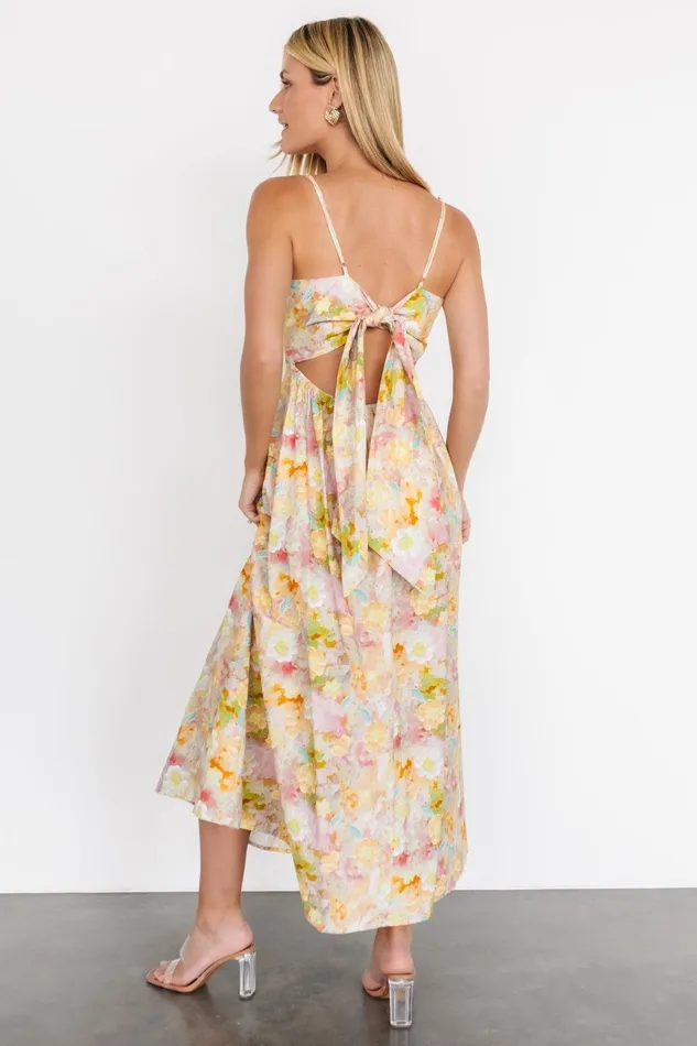Katalina Back Tie Midi Dress Pastel Multi Women Baltic Born Midi Dresses Katalina Back Tie Midi Dress Pastel Multi Women Baltic Born Midi Dresses
