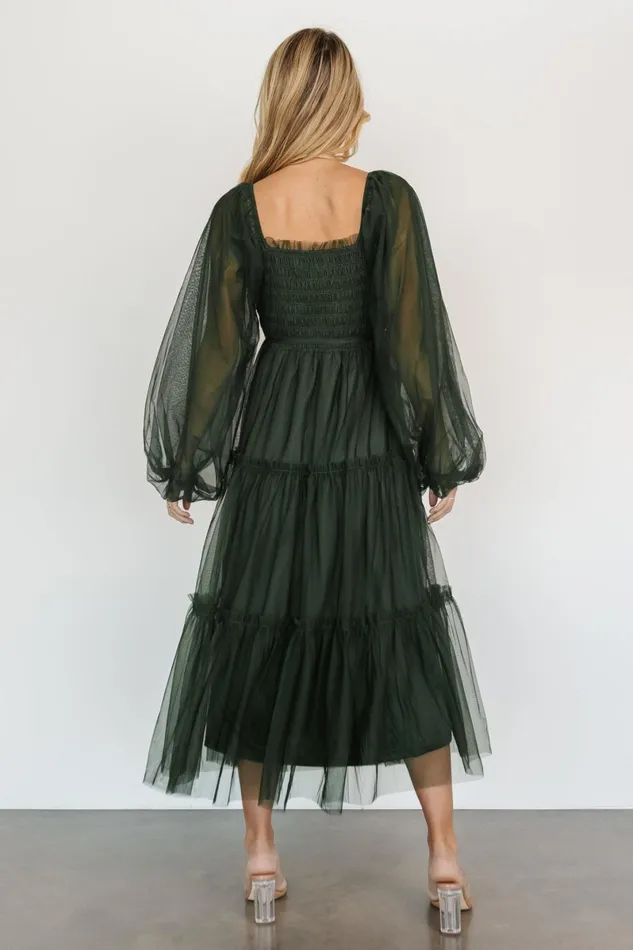Katrina Tulle Maxi Dress Dark Green Women Baltic Born Maxi Dresses Katrina Tulle Maxi Dress Dark Green Women Baltic Born Maxi Dresses