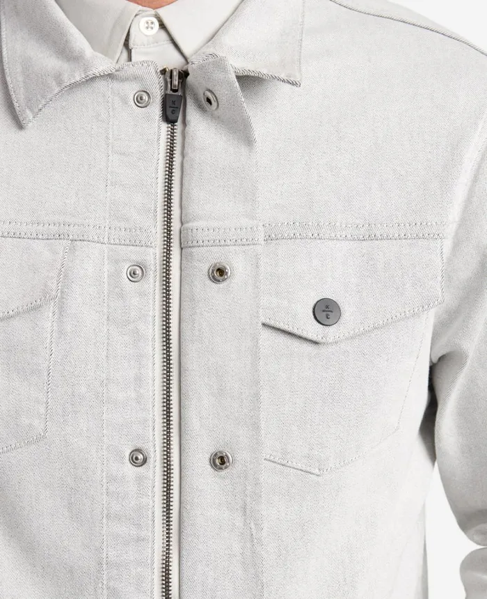 Kenneth Cole Denim Men Slim Fit Denim Jacket Moore 8211 Cream Kenneth Cole Denim Men Slim Fit Denim Jacket Moore 8211 Cream