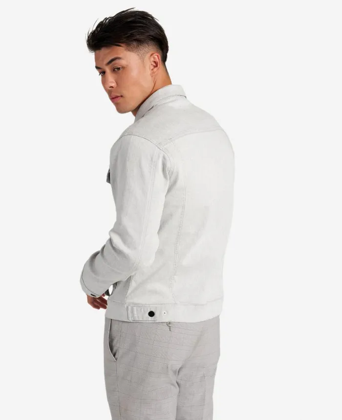Kenneth Cole Denim Men Slim Fit Denim Jacket Moore 8211 Cream Kenneth Cole Denim Men Slim Fit Denim Jacket Moore 8211 Cream