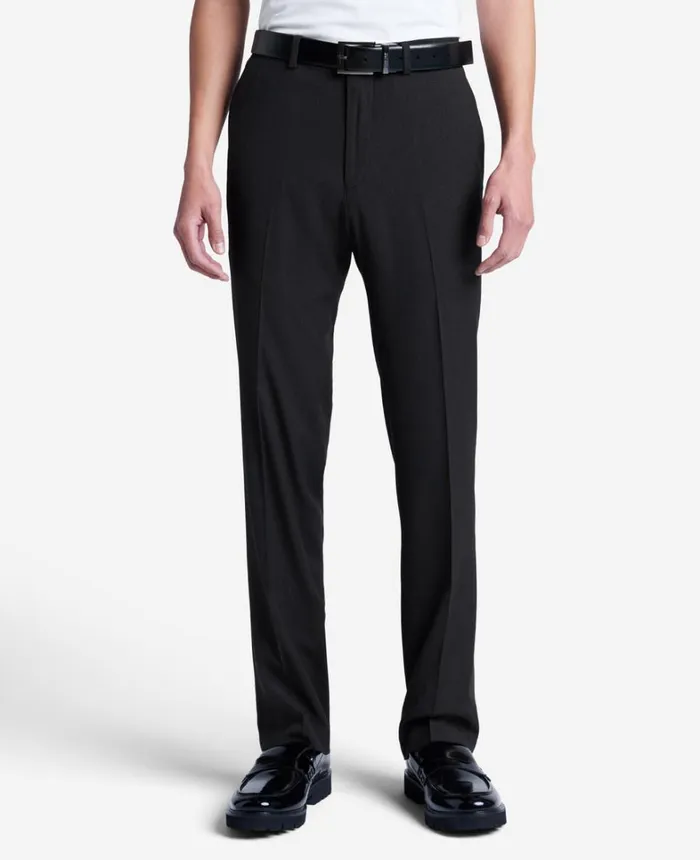 Kenneth Cole Dress Pants Men Stretch Mini Grid SlimFit TECHNICOLE Dress Pant Black Kenneth Cole Dress Pants Men Stretch Mini Grid SlimFit TECHNICOLE Dress Pant Black