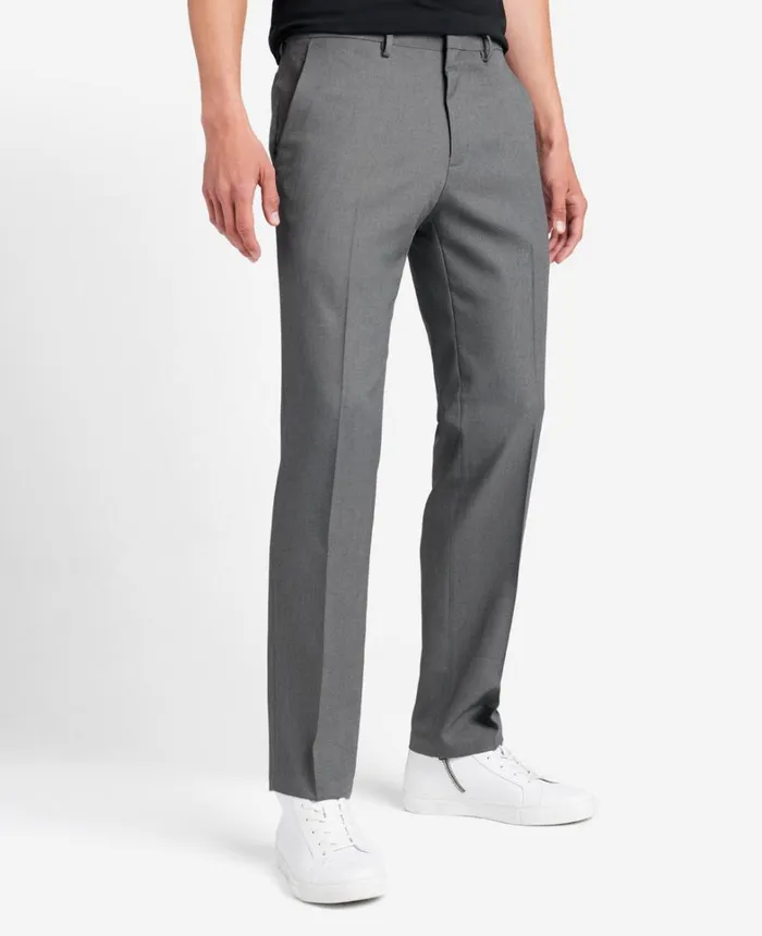 Kenneth Cole Dress Pants Men Stretch ModernFit Dress Pant Dark Grey