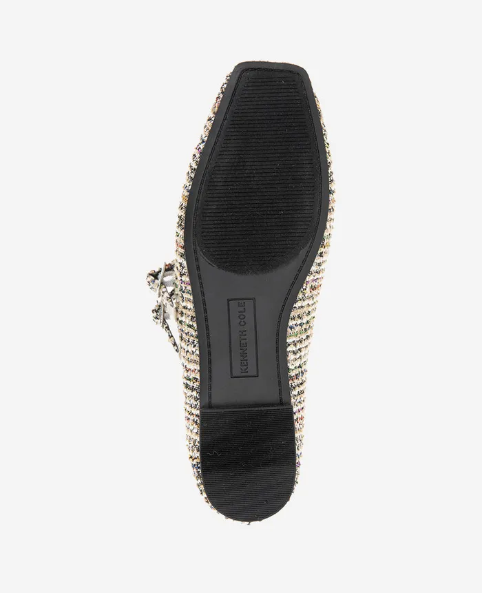Kenneth Cole Flats and Loafers Women Jasmine Mary Jane Flat Blacktan Fabric Kenneth Cole Flats and Loafers Women Jasmine Mary Jane Flat Blacktan Fabric