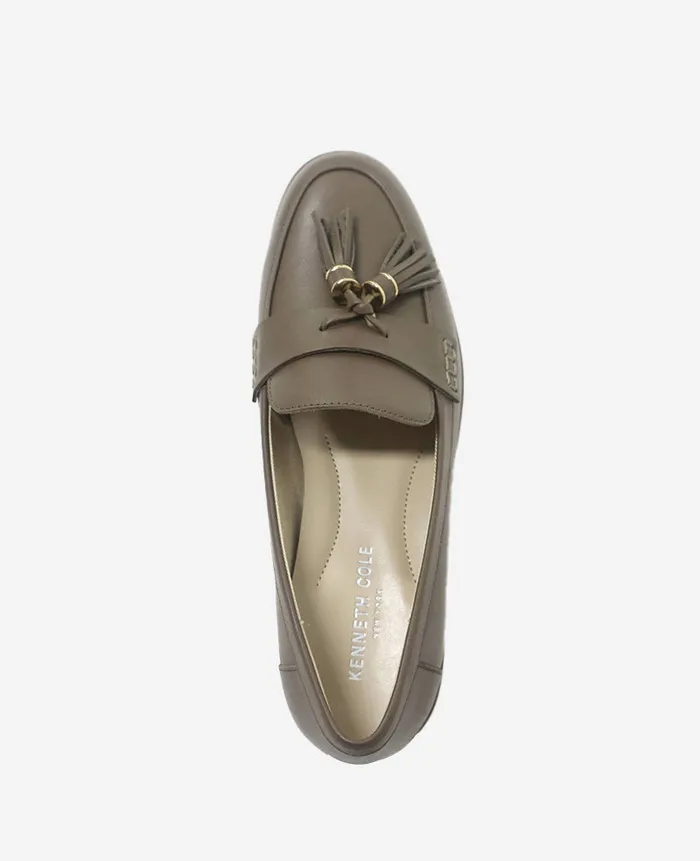 Kenneth Cole Flats and Loafers Women Lyra Leather Loafer Shitake Leather Kenneth Cole Flats and Loafers Women Lyra Leather Loafer Shitake Leather