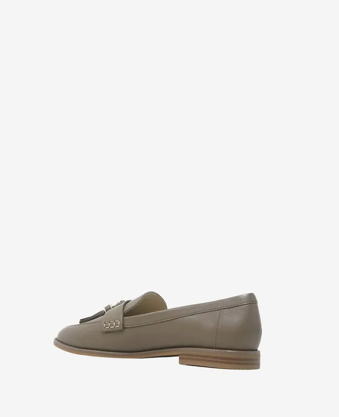 Kenneth Cole Flats and Loafers Women Lyra Leather Loafer Shitake Leather Kenneth Cole Flats and Loafers Women Lyra Leather Loafer Shitake Leather