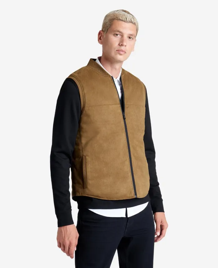 Kenneth Cole Jackets and Outerwear Men Reversible Vest Khaki Black