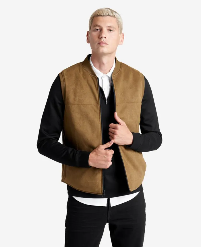 Kenneth Cole Jackets and Outerwear Men Reversible Vest Khaki Black Kenneth Cole Jackets and Outerwear Men Reversible Vest Khaki Black