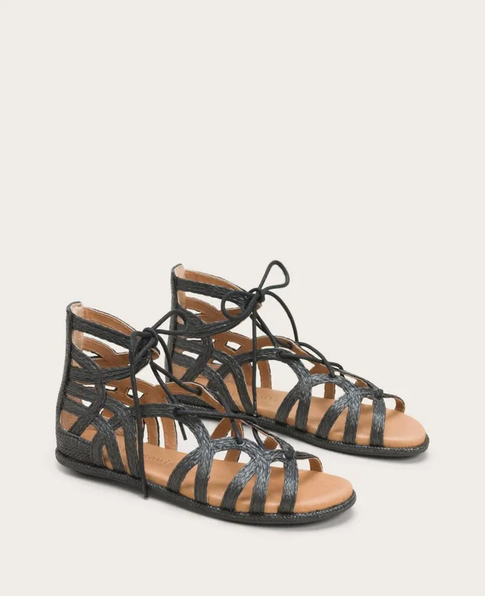 Kenneth Cole Sandals and Wedges Women GENTLE SOULS Break My Heart Gladiator Sandal Black Raffia Kenneth Cole Sandals and Wedges Women GENTLE SOULS Break My Heart Gladiator Sandal Black Raffia