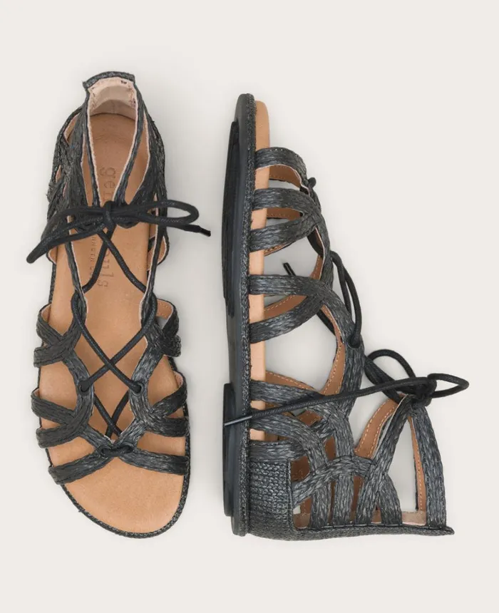 Kenneth Cole Sandals and Wedges Women GENTLE SOULS Break My Heart Gladiator Sandal Black Raffia Kenneth Cole Sandals and Wedges Women GENTLE SOULS Break My Heart Gladiator Sandal Black Raffia