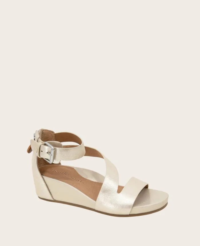 Kenneth Cole Sandals and Wedges Women GENTLE SOULS Gwen Leather Wedge Sandal Ice