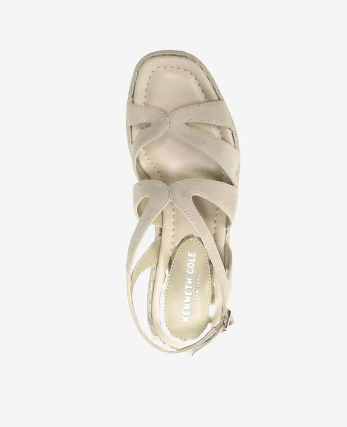 Kenneth Cole Sandals and Wedges Women The Solace Platform Espadrille Wedge Sandal Almond Suede Kenneth Cole Sandals and Wedges Women The Solace Platform Espadrille Wedge Sandal Almond Suede