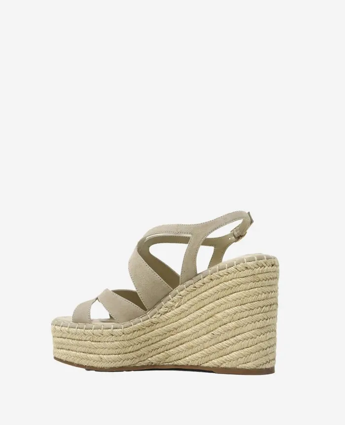 Kenneth Cole Sandals and Wedges Women The Solace Platform Espadrille Wedge Sandal Almond Suede Kenneth Cole Sandals and Wedges Women The Solace Platform Espadrille Wedge Sandal Almond Suede