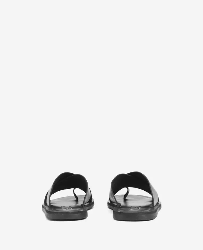 Kenneth Cole Sandals Men Ideal Leather Slide Sandal Black Kenneth Cole Sandals Men Ideal Leather Slide Sandal Black