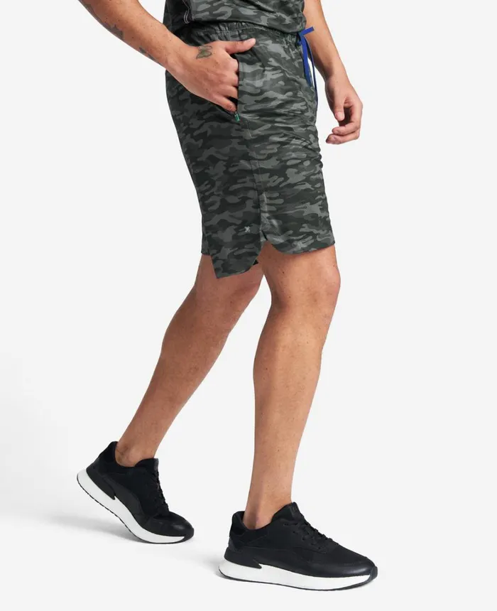 Kenneth Cole Shorts Men Active Stretch Short Black Camo