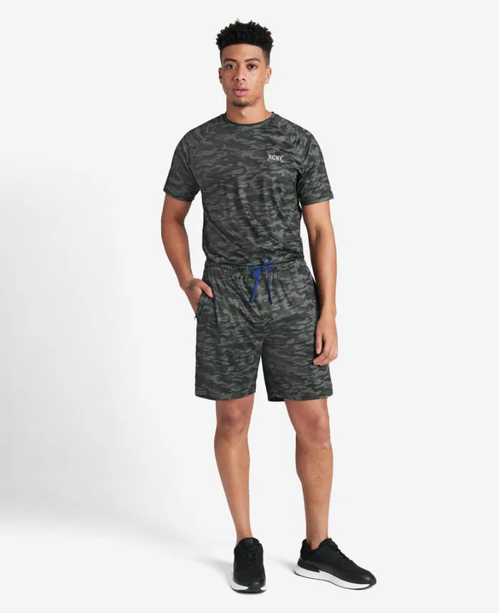 Kenneth Cole Shorts Men Active Stretch Short Black Camo Kenneth Cole Shorts Men Active Stretch Short Black Camo