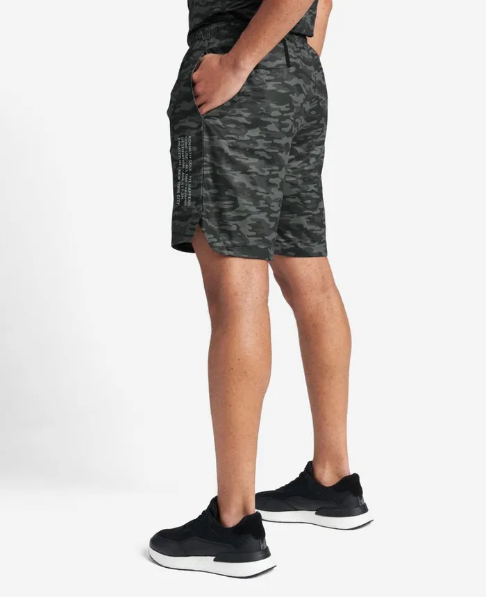 Kenneth Cole Shorts Men Active Stretch Short Black Camo Kenneth Cole Shorts Men Active Stretch Short Black Camo