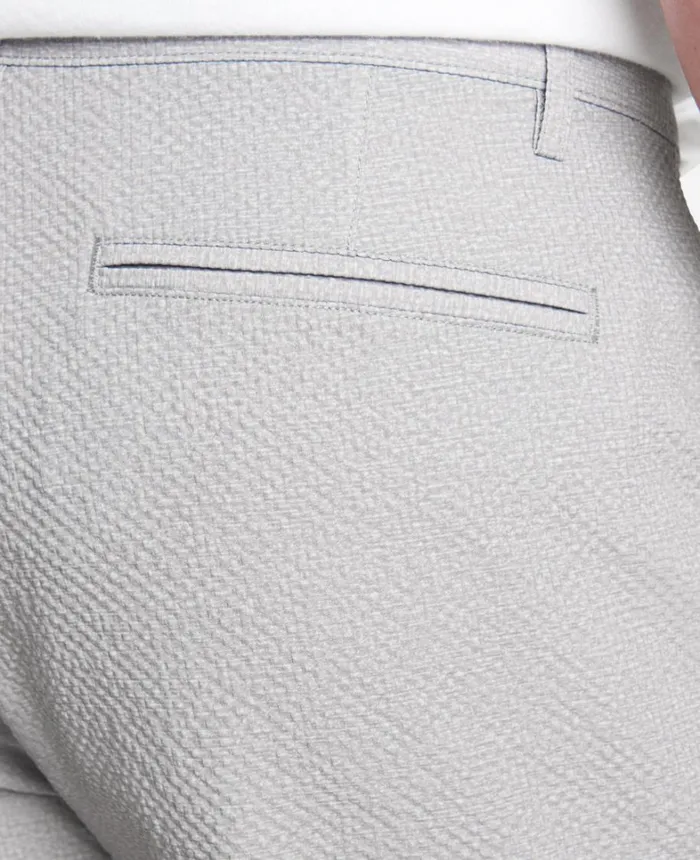 Kenneth Cole Shorts Men Printed Performance Seersucker Short Grey Kenneth Cole Shorts Men Printed Performance Seersucker Short Grey