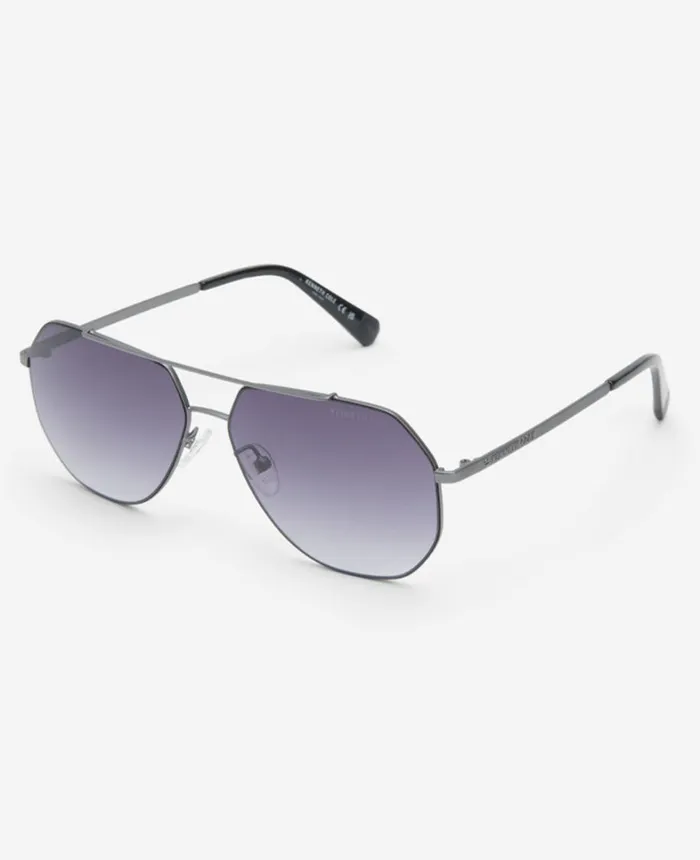 Kenneth Cole Sunglasses Men Metal Aviator Sunglasses Gunmetal