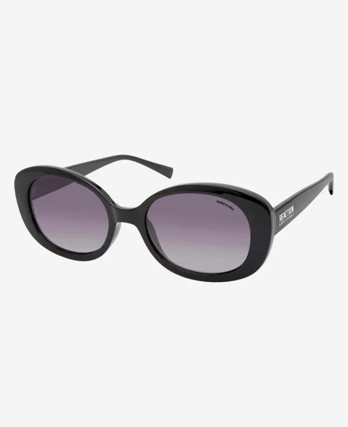 Kenneth Cole Sunglasses Women Oval Sunglasses Black
