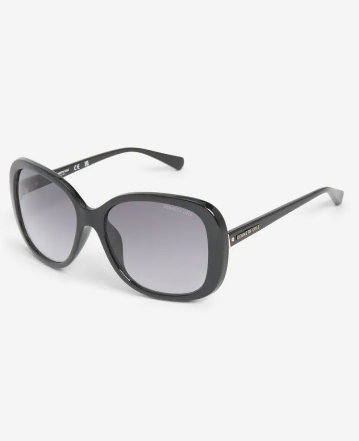 Kenneth Cole Sunglasses Women Ultem Oversized Square Sunglasses Black