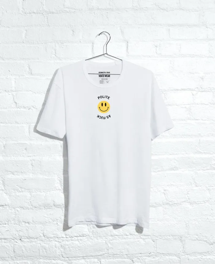 Kenneth Cole TShirts MenWomen Site Exclusive Polite As Fuck TShirt White