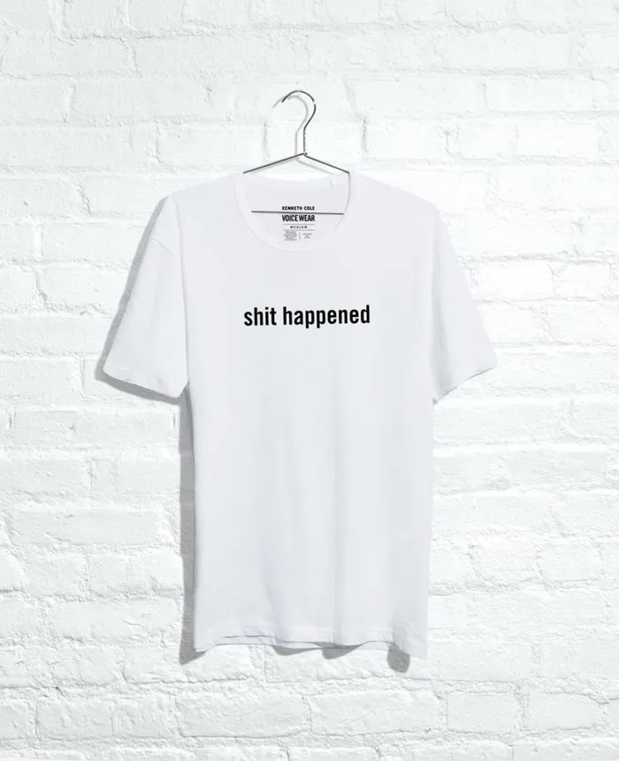 Kenneth Cole TShirts MenWomen Site Exclusive Shit Happened TShirt White