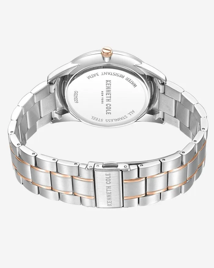 Kenneth Cole Watches Men Diamond Dial Rose Gold Stainless Steel Bracelet Watch Two Tone Silvergold Rose Kenneth Cole Watches Men Diamond Dial Rose Gold Stainless Steel Bracelet Watch Two Tone Silvergold Rose