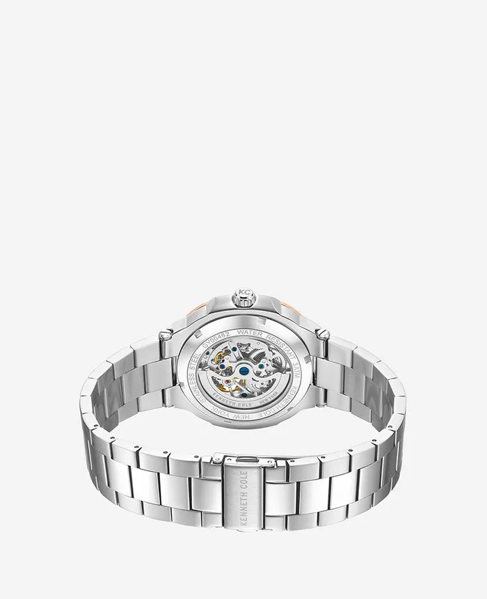 Kenneth Cole Watches Men Kenneth Cole New York Automatic Bracelet Watch Silver Kenneth Cole Watches Men Kenneth Cole New York Automatic Bracelet Watch Silver