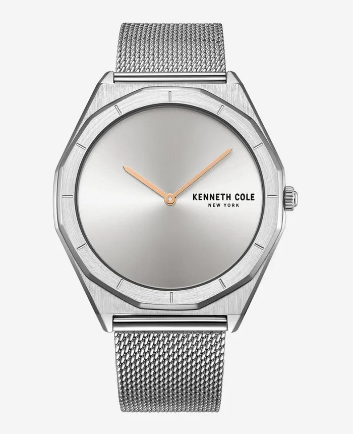 Kenneth Cole Watches Men Modern Classic Slim Stainless Steel Mesh Bracelet Watch Silver Kenneth Cole Watches Men Modern Classic Slim Stainless Steel Mesh Bracelet Watch Silver