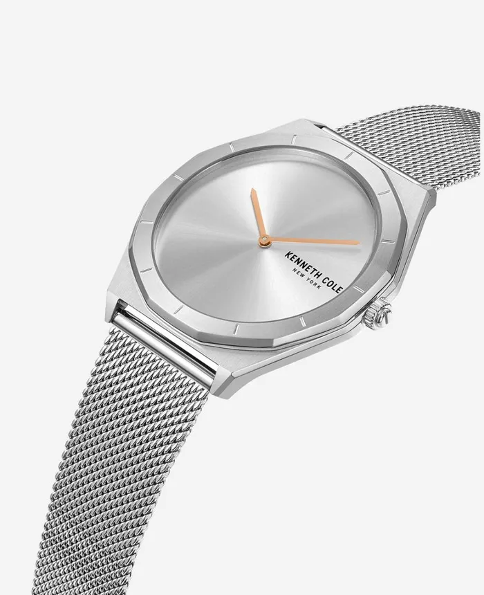 Kenneth Cole Watches Men Modern Classic Slim Stainless Steel Mesh Bracelet Watch Silver Kenneth Cole Watches Men Modern Classic Slim Stainless Steel Mesh Bracelet Watch Silver