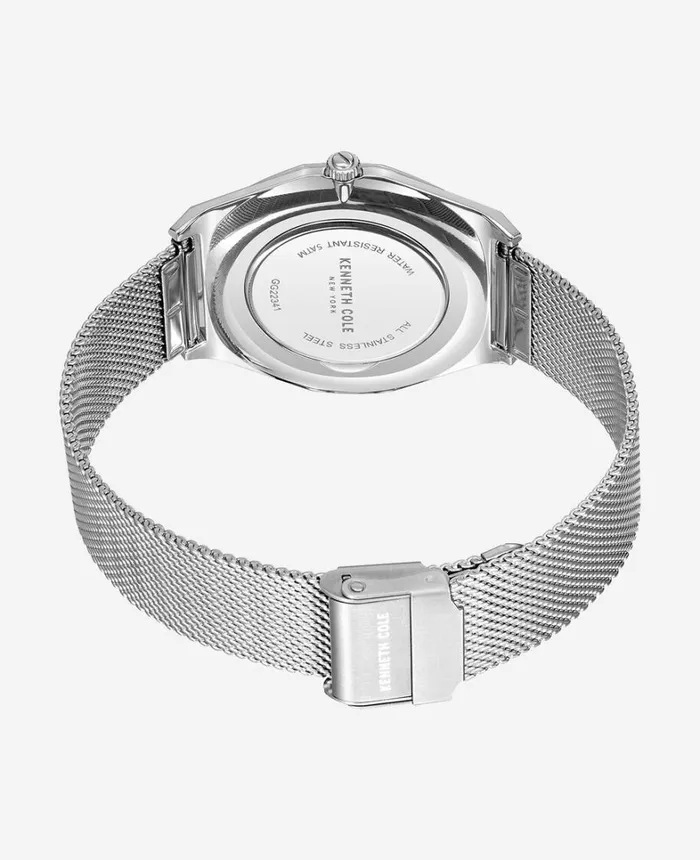 Kenneth Cole Watches Men Modern Classic Slim Stainless Steel Mesh Bracelet Watch Silver Kenneth Cole Watches Men Modern Classic Slim Stainless Steel Mesh Bracelet Watch Silver