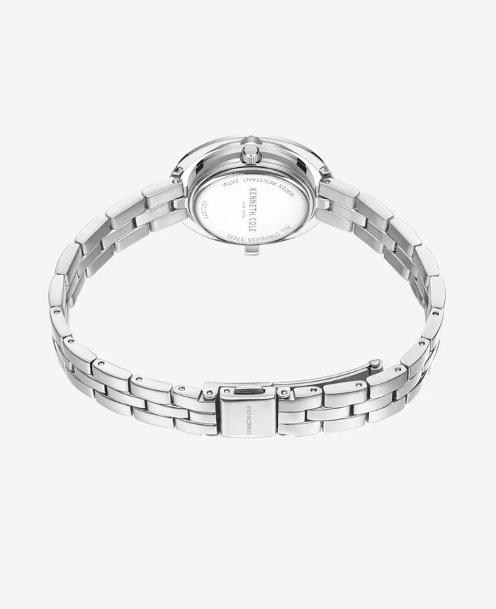 Kenneth Cole Watches Women Automatic Transparency Water Resistant Bracelet Watch Silver Kenneth Cole Watches Women Automatic Transparency Water Resistant Bracelet Watch Silver