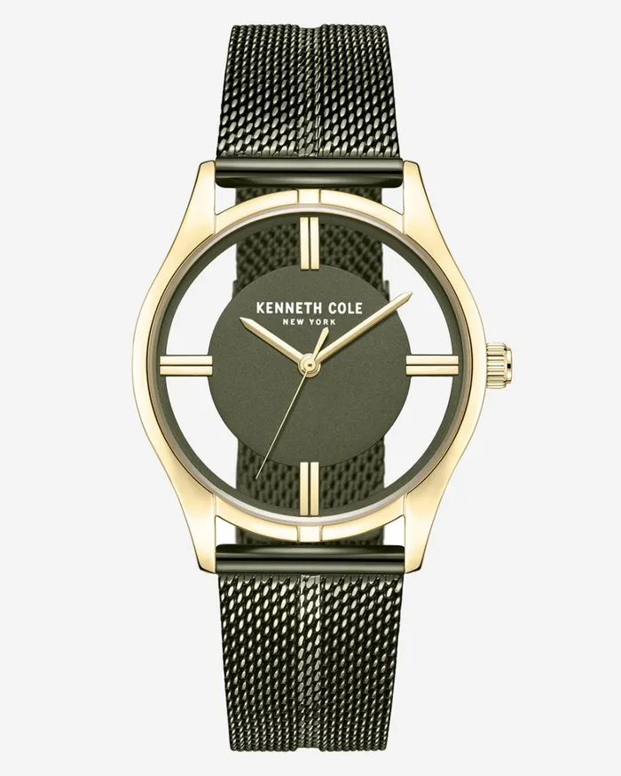 Kenneth Cole Watches Women Transparency Water Resistant Stainless Steel Mesh Bracelet Watch Green Kenneth Cole Watches Women Transparency Water Resistant Stainless Steel Mesh Bracelet Watch Green