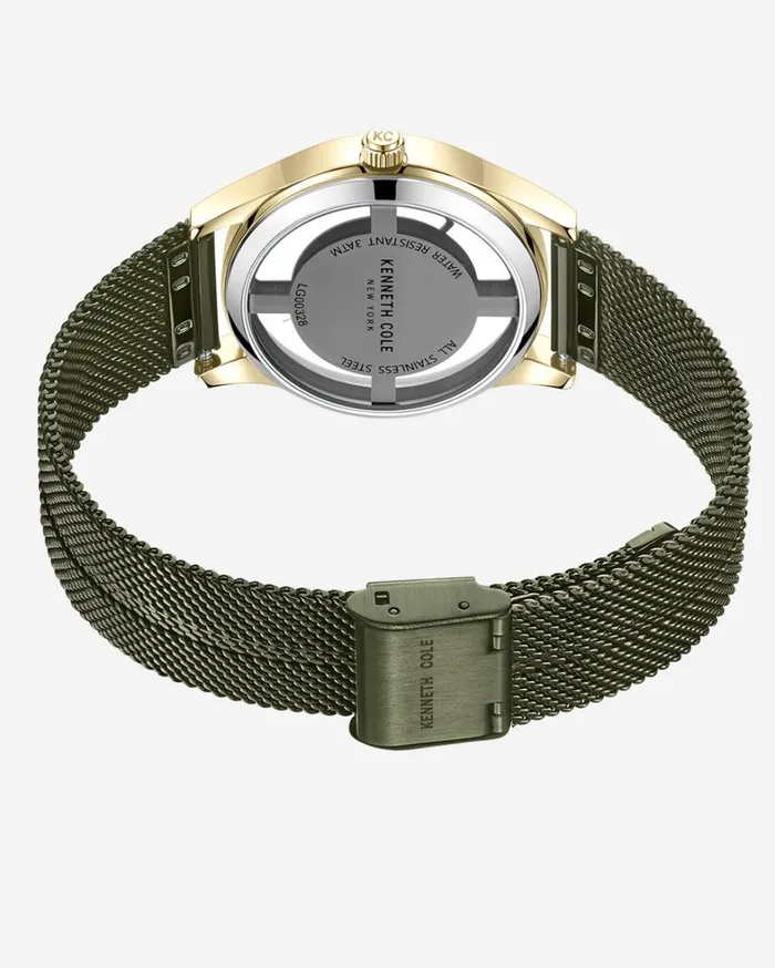 Kenneth Cole Watches Women Transparency Water Resistant Stainless Steel Mesh Bracelet Watch Green Kenneth Cole Watches Women Transparency Water Resistant Stainless Steel Mesh Bracelet Watch Green