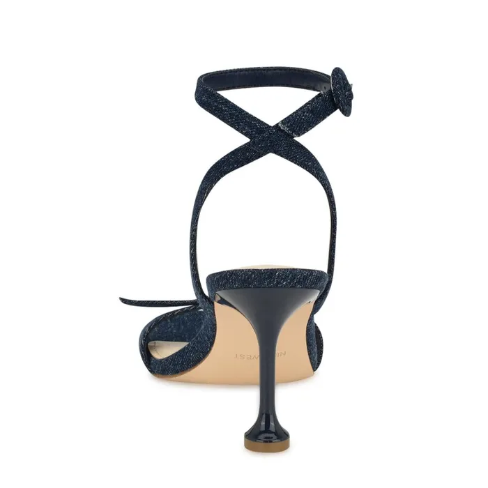 Kensta Bow Sandals Denim Women Nine West Sandals Kensta Bow Sandals Denim Women Nine West Sandals